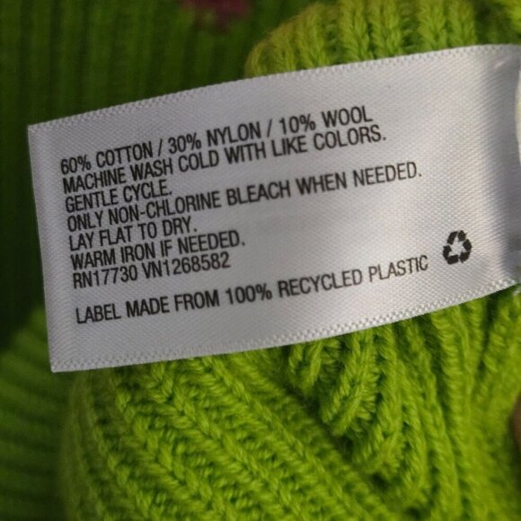 Victor Glemaud X Target Pink Green Asymmetric Relaxed Pullover Sweater Size S - Picture 9 of 9